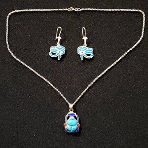 925 Sterling Silver Egyptian Jewelry Lot